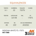 AK Interactive AK11868 Insignia White FS 17875 – AIR