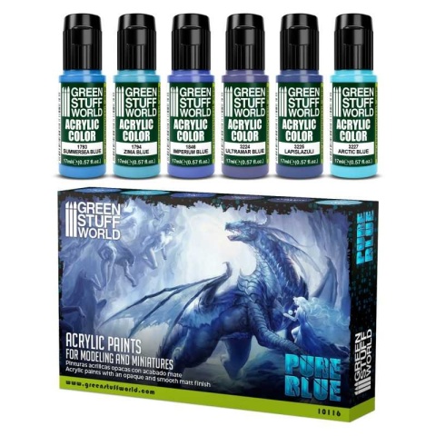 Green Stuff World 10116 Zestaw 6 farb - Pure Blue Green Stuff World 10116 Zestaw 6 farb - Pure Blue