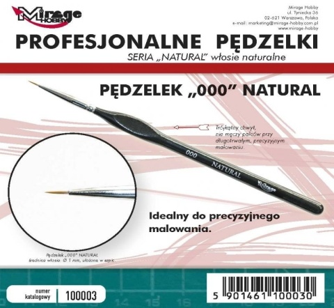 Pędzel Mirage 100003 NATURAL 000 Pędzel Mirage 100003 NATURAL 000