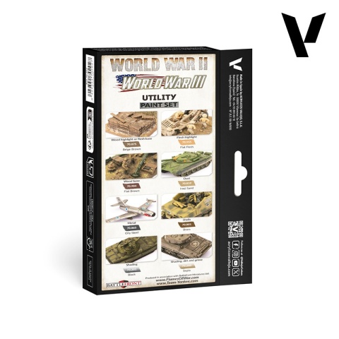 Vallejo 70201 Zestaw 6 farb + 2 washe - Utility Paint Set WWII & WWIII Vallejo 70201 Zestaw 6 farb + 2 washe - Utility Paint Set WWII & WWIII