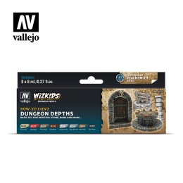 Vallejo 80251 Zestaw Premium 6 farb + 2 washe - Dungeon Dephts